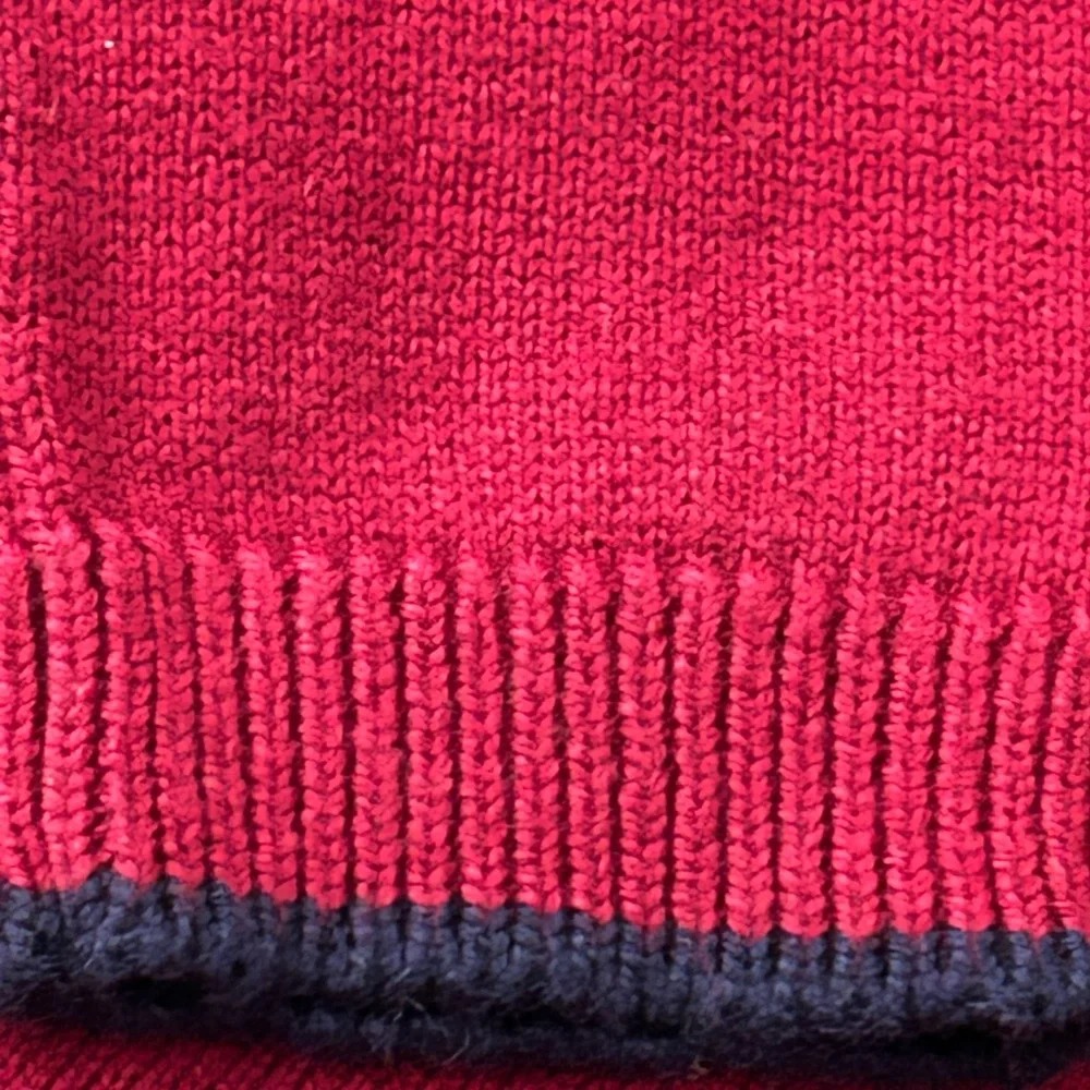 NWT Boys Mayoral Sweater in Cranberry Red/Navy trim Size 4. Round neck